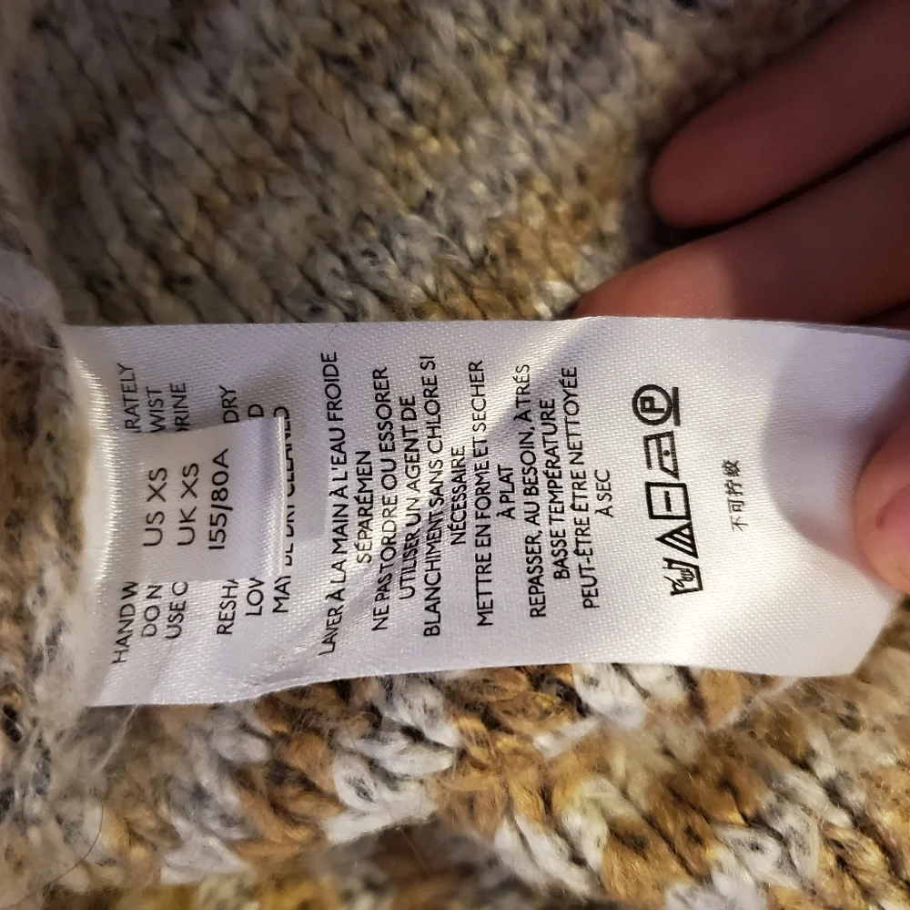 Urban Outfitters | Lennon Neutral Beige & Blue Striped Cropped Sweater - Picture 12 of 15